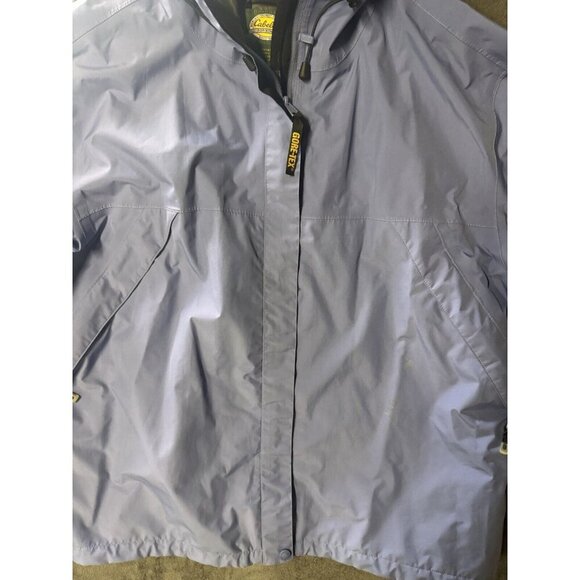 Cabelas Gore Tex Jacket Womens xl Blue Full Zip Packable Hooded Gorpcore - Picture 2 of 7